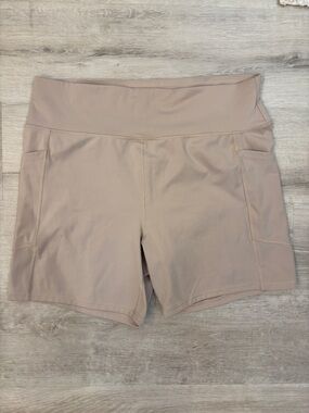 aerie High-Rise Bike Shorts with Side Pockets in Blush